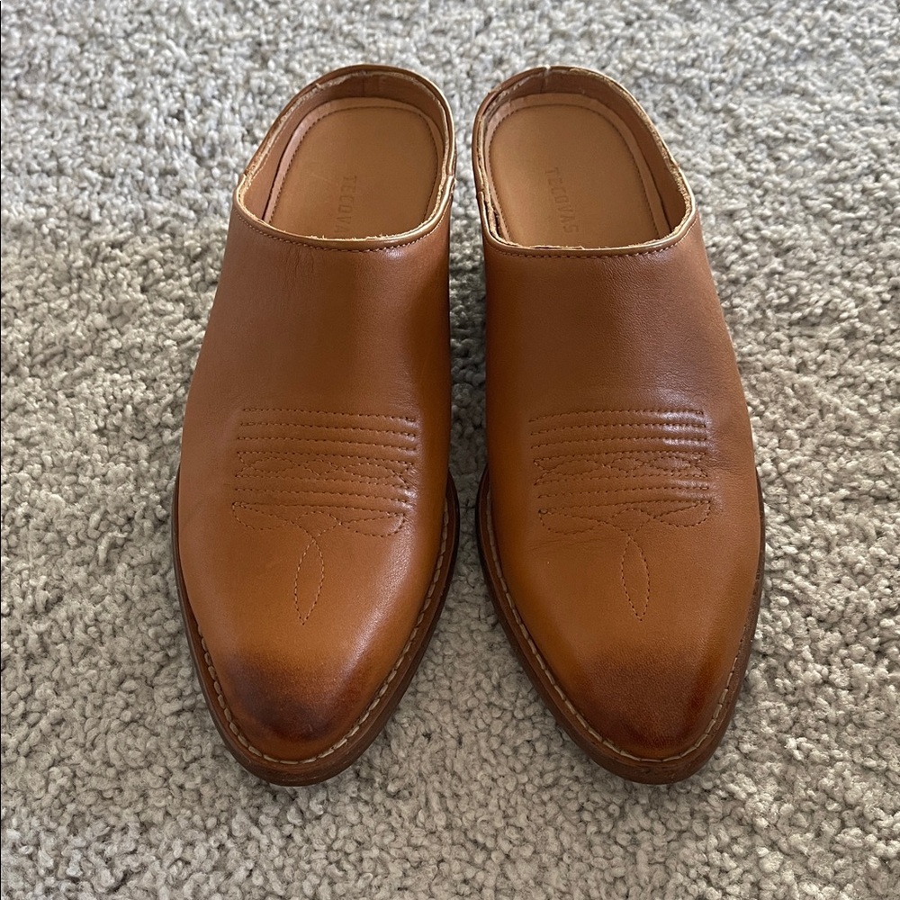 NIB Tecovas The Sophie Tan Leather Mules
